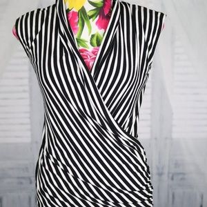 Black & White Striped Vince Camuto Top